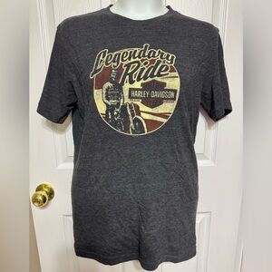 Harley Davidson Legendary Ride T Shirt Graphic Rommel New Castle DE Delaware L